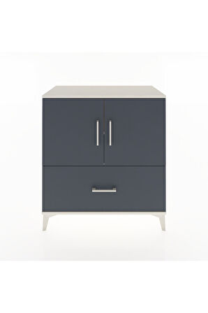 Hyperion Şifonyer 2 Raflı Tek Çekmeceli 2 Kapaklı 88x44x96 Aytaşı-Antrasit