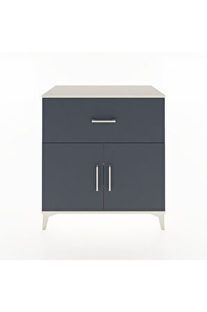 Hyperion Şifonyer 2 Raflı Tek Çekmeceli 2 Kapaklı 88x44x96 Aytaşı-Antrasit