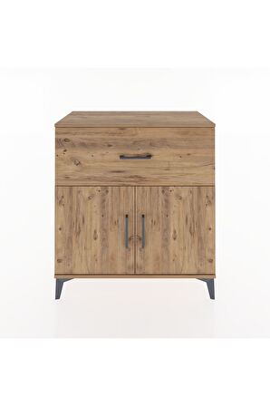 Hyperion Şifonyer 2 Raflı Tek Çekmeceli 2 Kapaklı 88x44x96 Çam-Çam