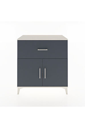 Hyperion Şifonyer Tek Raflı Tek Çekmeceli 2 Kapaklı 88x44x96 Aytaşı-Antrasit