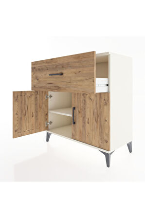 Hyperion Şifonyer Tek Raflı Tek Çekmeceli 2 Kapaklı 88x44x96 Aytaşı-Çam