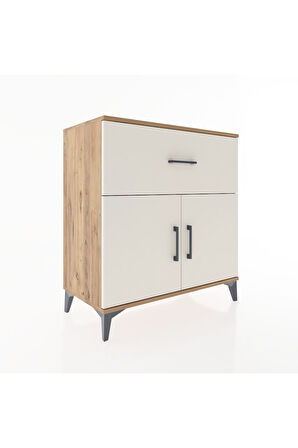 Hyperion Şifonyer Tek Raflı Tek Çekmeceli 2 Kapaklı 88x44x96 Çam-Aytaşı