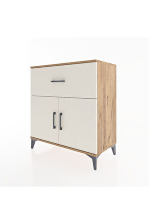 Hyperion Şifonyer Tek Raflı Tek Çekmeceli 2 Kapaklı 88x44x96 Çam-Aytaşı