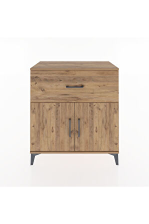 Hyperion Şifonyer Tek Raflı Tek Çekmeceli 2 Kapaklı 88x44x96 Çam-Çam