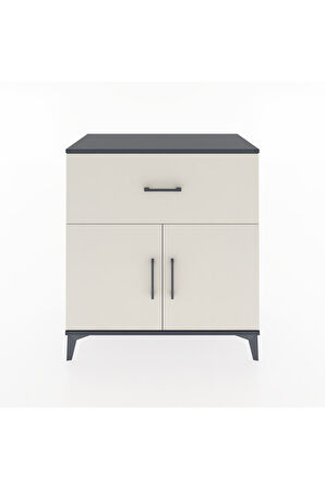 Hyperion Şifonyer Tek Çekmeceli 2 Kapaklı 88x44x96 Antrasit-Aytaşı