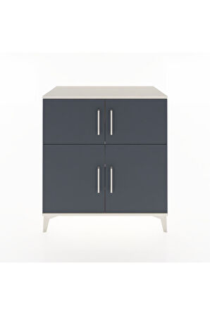 Hyperion Şifonyer 4 Raflı 4 Kapaklı 88x44x96 Aytaşı-Antrasit