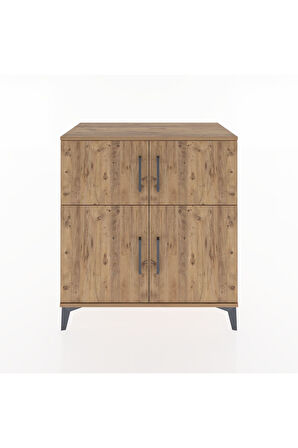 Hyperion Şifonyer 4 Raflı 4 Kapaklı 88x44x96 Çam-Çam