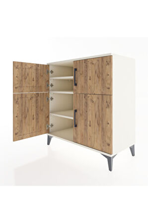 Hyperion Şifonyer 3 Raflı 4 Kapaklı 88x44x96 Aytaşı-Çam