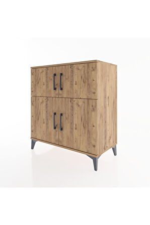 Hyperion Şifonyer 3 Raflı 4 Kapaklı 88x44x96 Çam-Çam