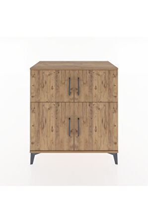 Hyperion Şifonyer 2 Raflı 4 Kapaklı 88x44x96 Çam-Çam
