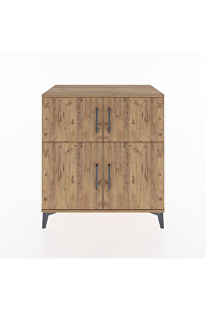 Hyperion Şifonyer 3 Raflı 4 Kapaklı 88x44x96 Çam-Çam