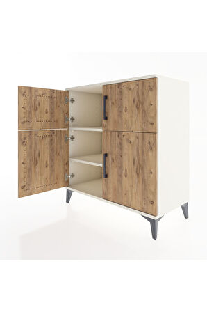 Hyperion Şifonyer 2 Raflı 4 Kapaklı 88x44x96 Aytaşı-Çam