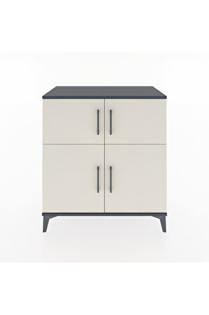 Hyperion Şifonyer 2 Raflı 4 Kapaklı 88x44x96 Antrasit-Aytaşı