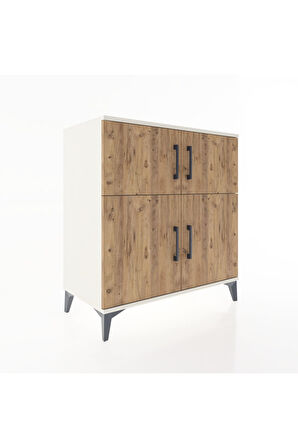 Hyperion Şifonyer Tek Raflı 4 Kapaklı 88x44x96 Aytaşı-Çam