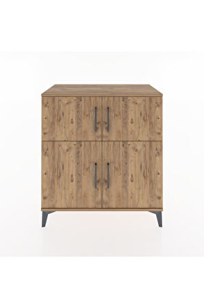Hyperion Şifonyer Tek Raflı 4 Kapaklı 88x44x96 Çam-Çam