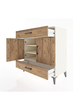 Hyperion Şifonyer 3 Raflı 2 Çekmeceli 2 Kapaklı 88x44x96 Aytaşı-Çam