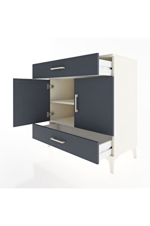 Hyperion Şifonyer 2 Raflı 2 Çekmeceli 2 Kapaklı 88x44x96 Aytaşı-Antrasit