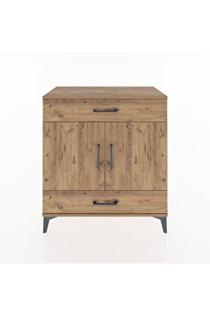 Hyperion Şifonyer 2 Raflı 2 Çekmeceli 2 Kapaklı 88x44x96 Çam-Çam