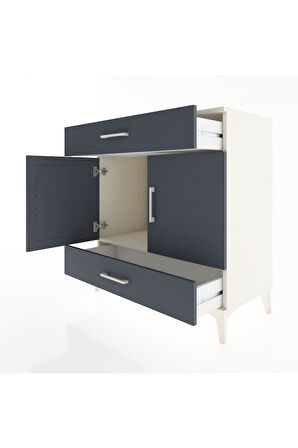 Hyperion Şifonyer 2 Çekmeceli 2 Kapaklı 88x44x96 Aytaşı-Antrasit