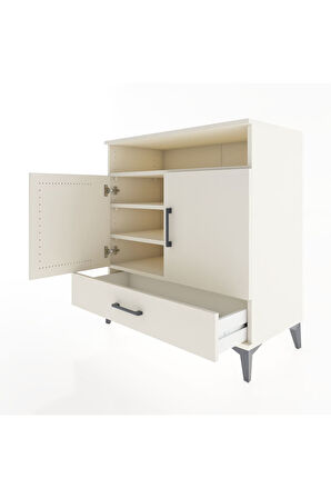Hyperion Şifonyer 4 Raflı Tek Çekmeceli 2 Kapaklı 88x44x96 Aytaşı-Aytaşı