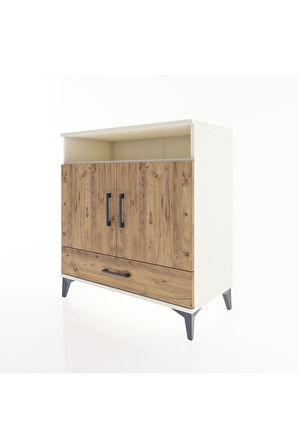 Hyperion Şifonyer 4 Raflı Tek Çekmeceli 2 Kapaklı 88x44x96 Aytaşı-Çam