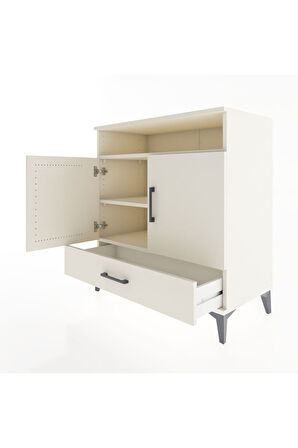 Hyperion Şifonyer 3 Raflı Tek Çekmeceli 2 Kapaklı 88x44x96 Aytaşı-Aytaşı
