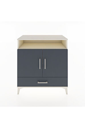 Hyperion Şifonyer 3 Raflı Tek Çekmeceli 2 Kapaklı 88x44x96 Aytaşı-Antrasit