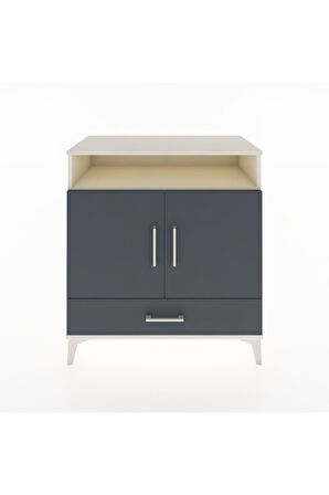 Hyperion Şifonyer 2 Raflı Tek Çekmeceli 2 Kapaklı 88x44x96 Aytaşı-Antrasit