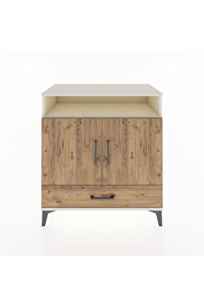 Hyperion Şifonyer 2 Raflı Tek Çekmeceli 2 Kapaklı 88x44x96 Aytaşı-Çam