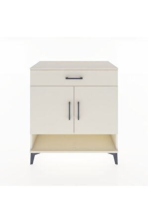 Hyperion Şifonyer 3 Raflı Tek Çekmeceli 2 Kapaklı 88x44x96 Aytaşı-Aytaşı