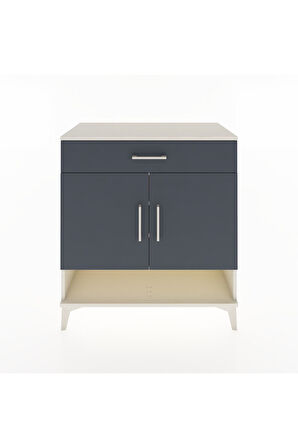 Hyperion Şifonyer 3 Raflı Tek Çekmeceli 2 Kapaklı 88x44x96 Aytaşı-Antrasit