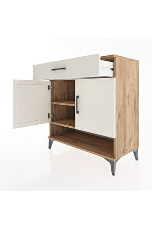 Hyperion Şifonyer 2 Raflı Tek Çekmeceli 2 Kapaklı 88x44x96 Çam-Aytaşı