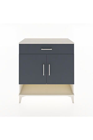 Hyperion Şifonyer Tek Raflı Tek Çekmeceli 2 Kapaklı 88x44x96 Aytaşı-Antrasit