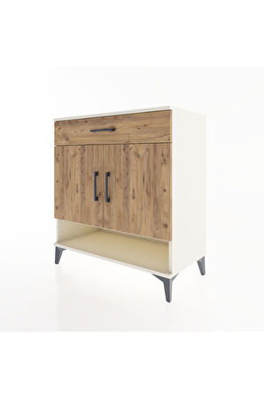 Hyperion Şifonyer Tek Raflı Tek Çekmeceli 2 Kapaklı 88x44x96 Aytaşı-Çam