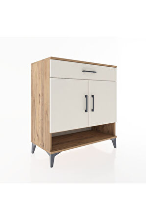 Hyperion Şifonyer Tek Raflı Tek Çekmeceli 2 Kapaklı 88x44x96 Çam-Aytaşı