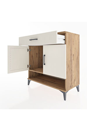 Hyperion Şifonyer Tek Raflı Tek Çekmeceli 2 Kapaklı 88x44x96 Çam-Aytaşı