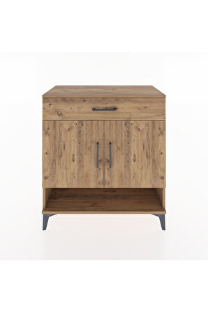 Hyperion Şifonyer Tek Raflı Tek Çekmeceli 2 Kapaklı 88x44x96 Çam-Çam