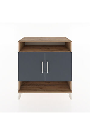 Hyperion Şifonyer 4 Raflı 2 Kapaklı 88x44x96 Çam-Antrasit