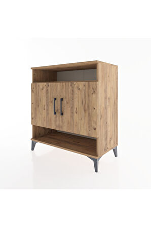 Hyperion Şifonyer 4 Raflı 2 Kapaklı 88x44x96 Çam-Çam