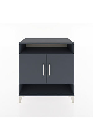 Hyperion Şifonyer 3 Raflı 2 Kapaklı 88x44x96 Antrasit-Antrasit