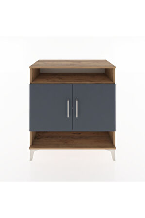 Hyperion Şifonyer 3 Raflı 2 Kapaklı 88x44x96 Çam-Antrasit