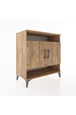 Hyperion Şifonyer 2 Raflı 2 Kapaklı 88x44x96 Çam-Çam