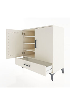 Hyperion Şifonyer 4 Raflı Tek Çekmeceli 2 Kapaklı 88x44x96 Aytaşı-Aytaşı