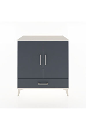 Hyperion Şifonyer 4 Raflı Tek Çekmeceli 2 Kapaklı 88x44x96 Aytaşı-Antrasit