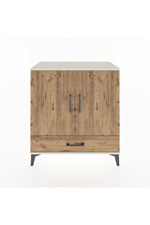 Hyperion Şifonyer 4 Raflı Tek Çekmeceli 2 Kapaklı 88x44x96 Aytaşı-Çam