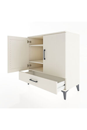 Hyperion Şifonyer 3 Raflı Tek Çekmeceli 2 Kapaklı 88x44x96 Aytaşı-Aytaşı