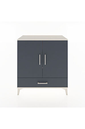 Hyperion Şifonyer 3 Raflı Tek Çekmeceli 2 Kapaklı 88x44x96 Aytaşı-Antrasit