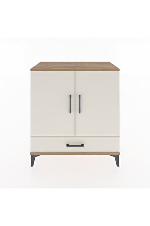 Hyperion Şifonyer 2 Raflı Tek Çekmeceli 2 Kapaklı 88x44x96 Çam-Aytaşı