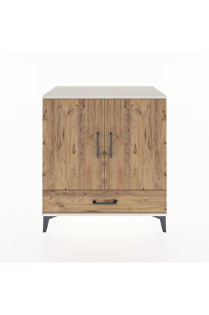 Hyperion Şifonyer Tek Raflı Tek Çekmeceli 2 Kapaklı 88x44x96 Aytaşı-Çam