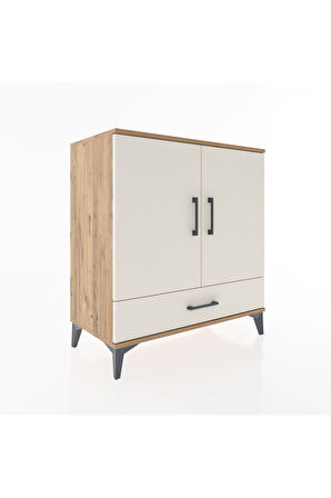 Hyperion Şifonyer Tek Raflı Tek Çekmeceli 2 Kapaklı 88x44x96 Çam-Aytaşı